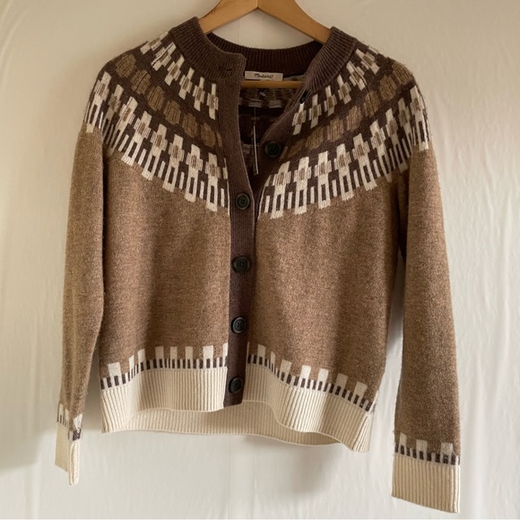 Madewell Fair Isle Frankfurt Oversized Cardigan Size XXS - Picture 2 of 9